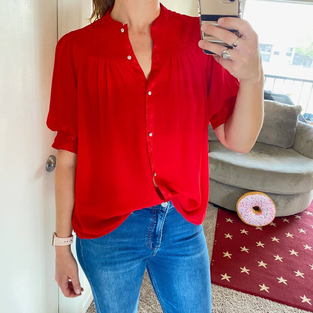 Moulinette Soers red Colline Blouse size 8